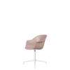 Bat Meeting Chair - Un-Upholstered 4-Star Base - Soft White Base - sweet pink Shell