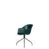 Bat Meeting Chair - Un-Upholstered Swivel Base - Black Base - dark green Shell