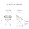 Diagram - Bat Meeting Chair - Un-Upholstered Swivel Base