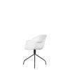 Bat Meeting Chair - Un-Upholstered Swivel Base - Black Base - pure white Shell