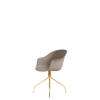 Bat Meeting Chair - Un-Upholstered Swivel Base - Brass Base - new beige Shell