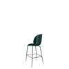 Beetle Bar Chair - Un-Upholstered Conic Base - black Base - dark green shell