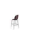 Beetle Bar Chair - Un-Upholstered Conic Base - black Base - dark pink shell