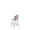 Beetle Bar Chair - Un-Upholstered Conic Base - black Base - new beige shell