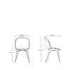 Diagram - Beetle Dining Chair - Front Upholstered Wood Base