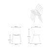 Diagram - Beetle Dining Chair - Fully Upholstered 4-Leg Stackable