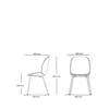 Diagram - Beetle Dining Chair - Seat Upholstered Conic Base