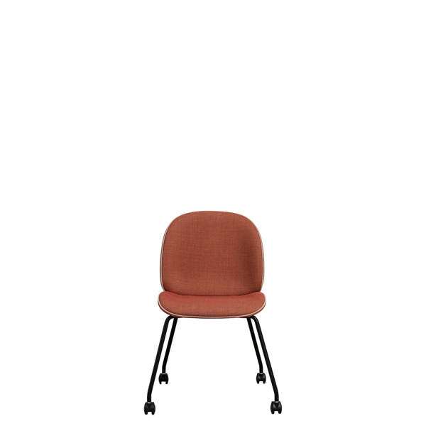 Beetle Meeting Chair - Front Upholstered 4 Legs with Castors