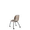 Beetle Meeting Chair - Un-Upholstered 4 Legs with Castors - black legs - new beige shell