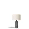 Gravity Table Lamp - Small -Grey Marble base - Canvas Shade - Light Off