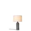 Gravity Table Lamp - Small -Grey Marble base - Canvas Shade - Light On
