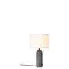 Gravity Table Lamp - Small -Grey Marble base - White Shade - Light On