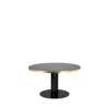 GUBI 2.0 Lounge Table - Round 125 Black Base - black base - granite grey glass top