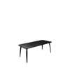 GUBI Dining Table - Recatangular 100x200 Wood Top - black stained ash base - black stained ash top