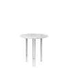 IOI Side Table - Round 50 - 50 chrome marble white