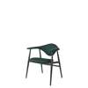 Masculo Dining Chair - Fully Upholstered Wood Base - black stained ash kvadrat vidar-1062