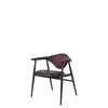 Masculo Dining Chair - Fully Upholstered Wood Base - smoked oak back alcantara alcantara-6906 seat silk-0329