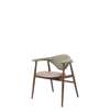 Masculo Dining Chair - Fully Upholstered Wood Base - american walnut pfauenauge-beige silk-0258