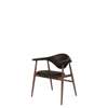 Masculo Dining Chair - Fully Upholstered Wood Base - american walnut sorensen leather elegance darkbrown