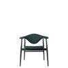 Masculo Dining Chair - Fully Upholstered Wood Base - black stained ash kvadrat vidar-1062