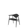 Masculo Dining Chair - Fully Upholstered Wood Base - black stained ash kvadrat vidar-3-182