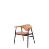 Masculo Dining Chair - Fully Upholstered Wood Base - smoked oak back alcantara alcantara-4084 seat silk-0229