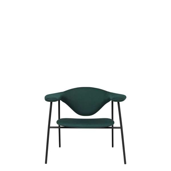 Masculo Lounge Chair - Fully Upholstered 4-Leg - black kvadrat vidar-1062