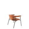 Masculo Lounge Chair - Fully Upholstered 4-Leg - black sorensen leather dunes-21002