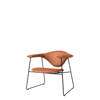 Masculo Lounge Chair - Fully Upholstered Sledge Base - black sorensen leather dunes-21002