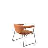 Masculo Lounge Chair - Fully Upholstered Sledge Base - black sorensen leather dunes-21002