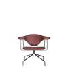 Masculo Lounge Chair - Fully Upholstered Swivel Base - black chrome cuoium nubuk-2125