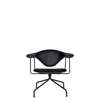Masculo Lounge Chair - Fully Upholstered Swivel Base - black leather black