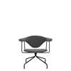 Masculo Lounge Chair - Fully Upholstered Swivel Base - black dedar pon-pon-001