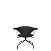 Masculo Lounge Chair - Fully Upholstered Swivel Base - black leather black back