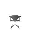 Masculo Meeting Chair - Fully Upholstered Swivel Base - black fabric grey back