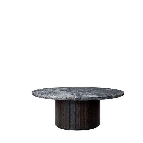 Moon Round Coffee Table - Marble Top - 120 grey emperador marble