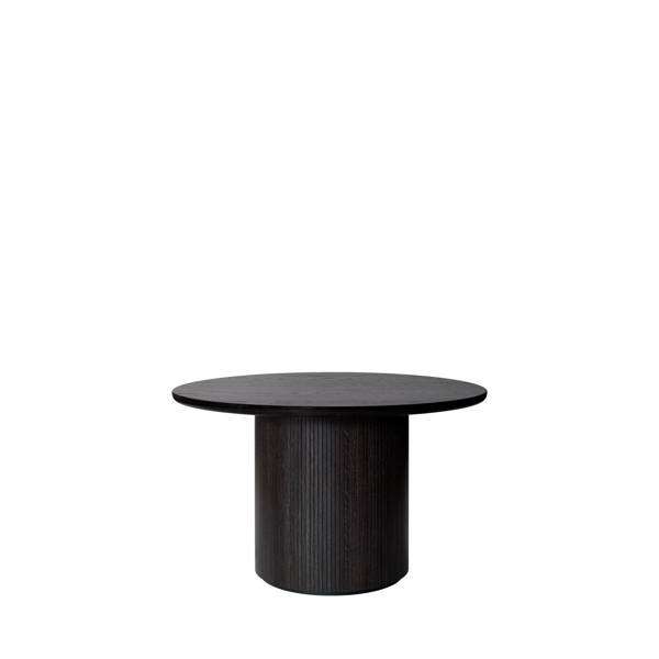 Moon Round Dining Table - Wood Top - 120 wood brown-black stained veneer oak