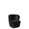Stay Lounge Chair Small - Black Baseblack gubi velluto-130