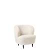 Stay Lounge Chair Small - Wood Legsblack stained oak skandilock curly-offwhite