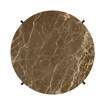TS Round Coffee Table - 55 black base - brown emperador marble 
