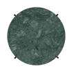 TS Round Coffee Table - 55 black base - green guatemala marble 