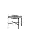 TS Round Coffee Table - 55 black base - grey emperador marble 