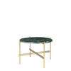TS Round Coffee Table - 55 brass base - green guatemala marble 
