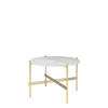 TS Round Coffee Table - 55 brass base - white carrara marble 