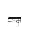 TS Round Coffee Table - 80 black base - black marquina marble 