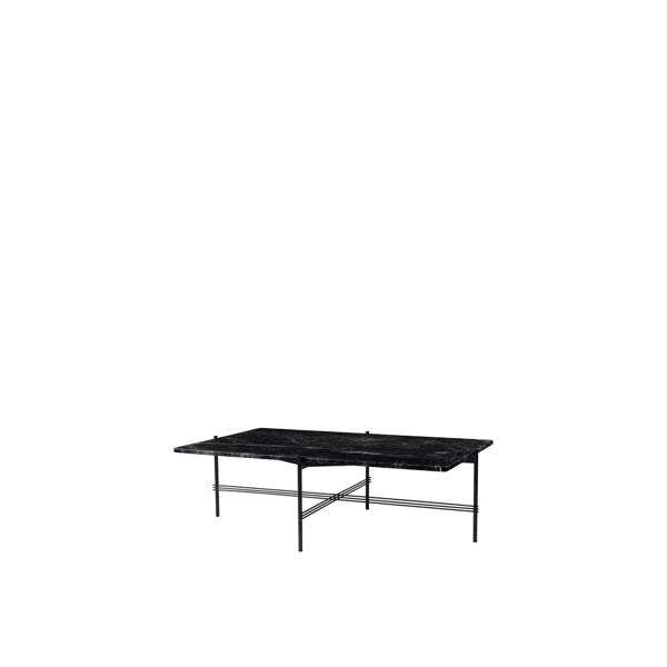 TS Rectangular Coffee Table - Black Base - 130 black base -black marquina marble 