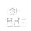 Diagram - CH20 Elbow Chair - Seat Upholstered
