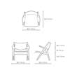 Diagram - CH28T Lounge Chair - Un-upholstered