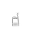 CH88P Dining Chair - Upholstered Seat - white-canvas 2-124-stainless-steel
