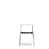 CH88P Dining Chair - Upholstered Seat - white-remix 2163-stainless-steel
